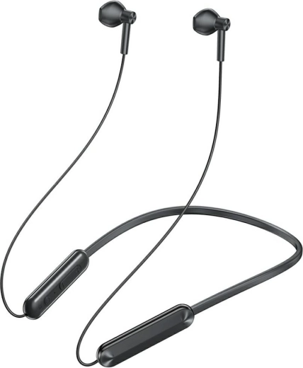 Sportinės belaidės į ausis įstatomos Awei ausinės su kaklo juosta, Bluetooth 5.4, juodos