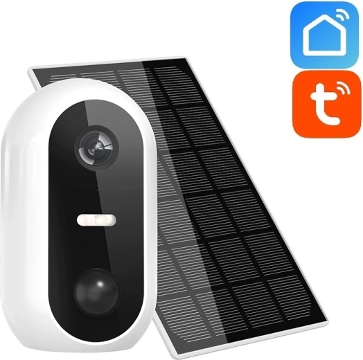Solight battery-powered Wi‑Fi security camera with solar panel
