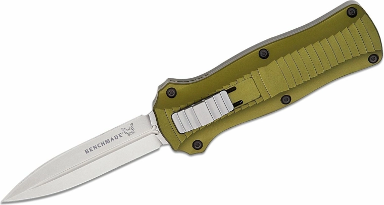 Benchmade Mini Infidel Woodland Green – automatinis peilis, riboto leidimo