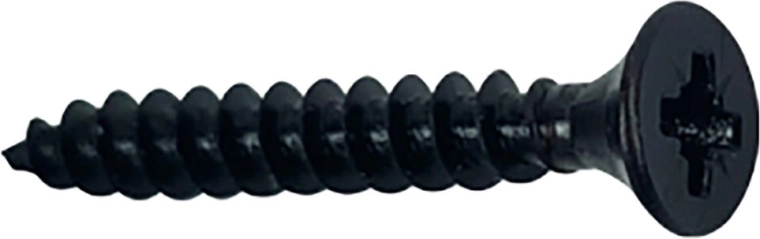 Universal screw 3 × 25 mm black, countersunk head (20 pcs)