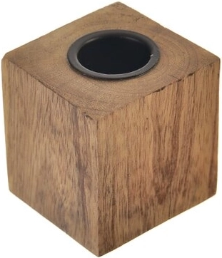 Žvakidė iš mango medienos ir metalo 5 × 5 × 5 cm