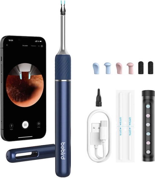 Išmanusis otoskopas su kamera BEBIRD Note 5 mėlynas