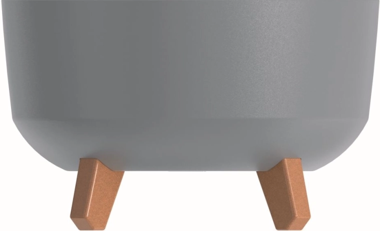 Plastic flower pot with legs 28.5 cm light grey