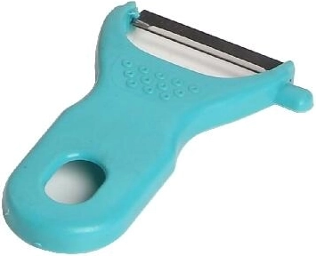 Y-shaped peeler with 5 cm stainless steel blade, plastic handle, assorted colors