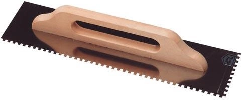 Stainless steel notched trowel 6 × 6 mm, 500 × 130 mm