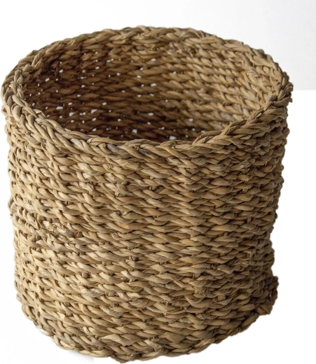 Round seagrass basket medium 21 × 18 cm