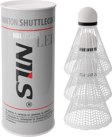 Badmintono skraidukai su LED NILS NBL6193, 3 vnt.