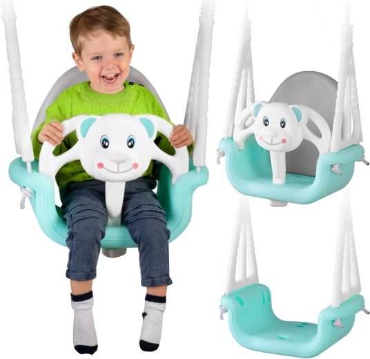 Ricokids Bucket Swing Teddy Bear 3-in-1 Turquoise