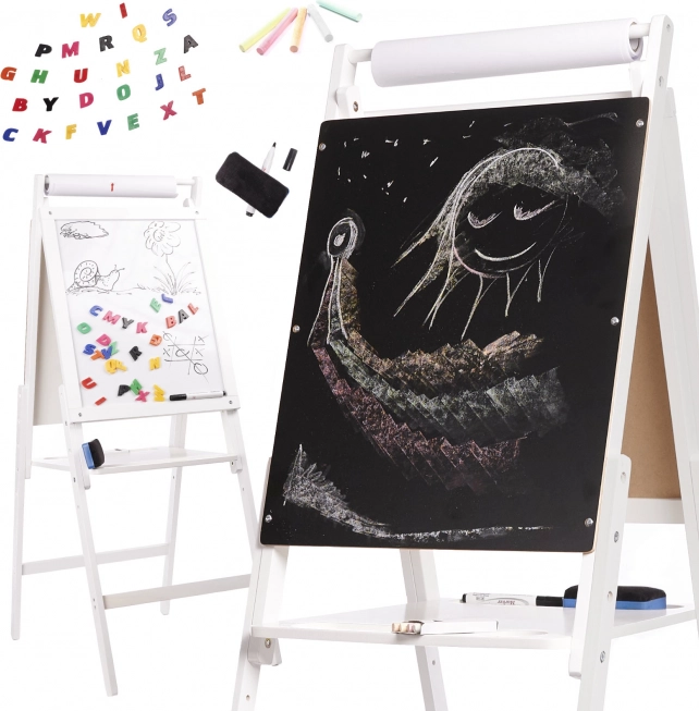 Didelė dvipusė magnetinė lenta su kreida