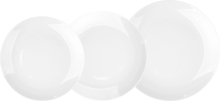 MariaPaula Moderna white dinner set, 18 pieces for 6 people
