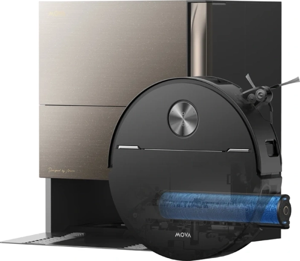 MOVA Z70 ultra roller complete robotas dulkių siurblys su šluoste ir įkrovimo stotele metal black