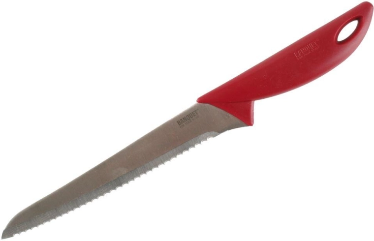 Duonos peilis 20 cm Banquet Culinaria Red