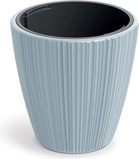 ORO Planter 47 cm light gray with vertical grooves