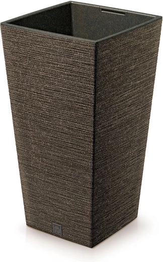 Furu Square Eco Wood Planter with Inner Insert 34.5 cm – coffee