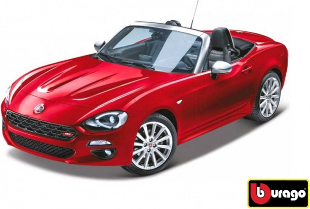 Bburago Fiat 124 Spider raudonas 1:24 modelis