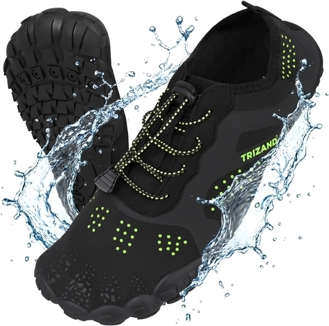 Trizand water shoes black, size 42, non-slip 5 mm sole