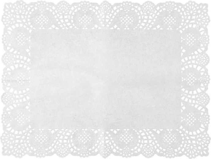 Baltos popierinės stačiakampės padėkliukai pyragaičiams 40 × 30 cm (8 vnt.)