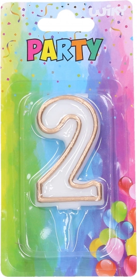 Vakarėlio žvakė Auksinis skaičius 2