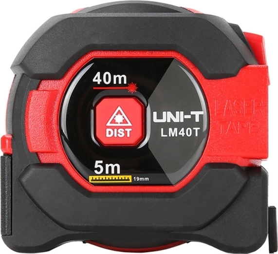 Uni-T LM40T laser distance meter with integrated 5 m tape measure