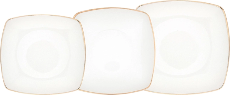 MariaPaula Moderna square gold dinner set, 18 pieces (for 6 people)
