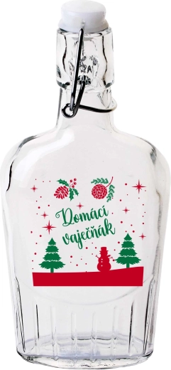 Plokščia gertuvė su patentiniu uždarymu 300 ml Naminiam kiaušiniui (likeriui)
