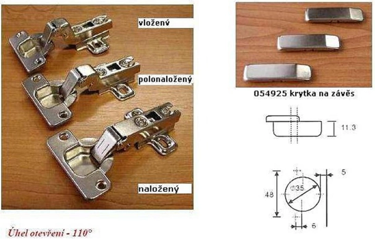 GS-C Furniture Hinge, inset, set of 10 pcs