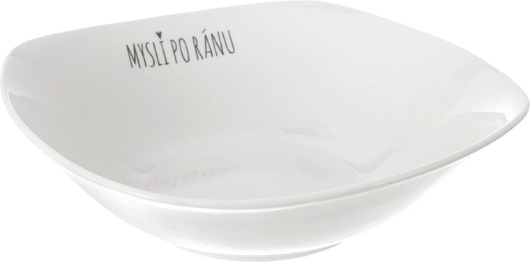 Portion bowl “Think in the Morning” 18.5 × 18.5 cm