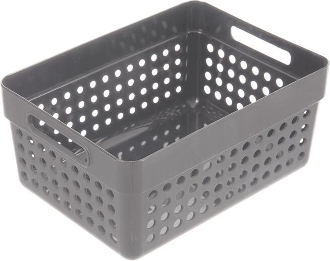 Terra storage basket made of UH plastic, grey 15.5 × 11.5 × 7.3 cm