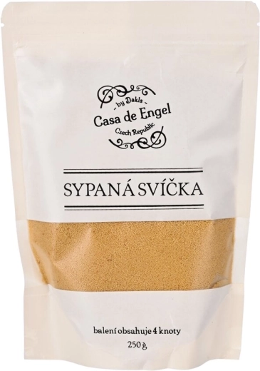 Beige candle sand wax with 4 wicks, 250 g