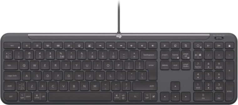Logitech Signature Slim Wired K620 for Business wired keyboard (US, graphite)