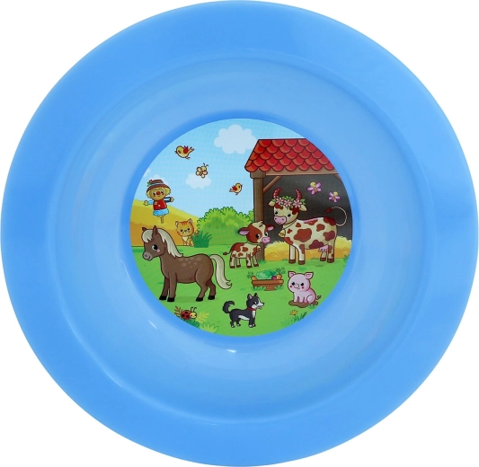 Children's Deep Plate Farm 17.3 cm plastic