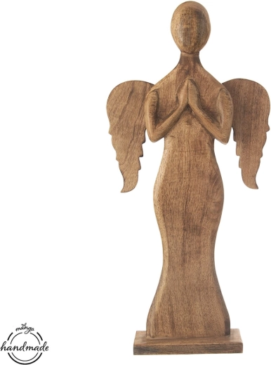 Medinis angelas iš mangų medienos 76,5 cm