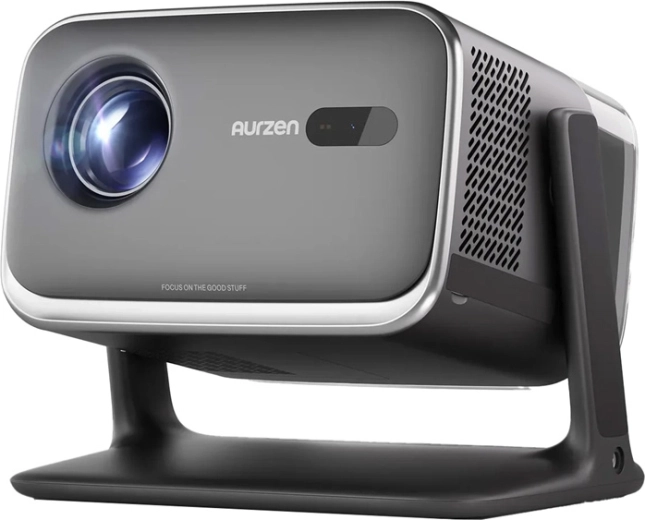 AURZEN Boom mini – kompaktiškas išmanusis projektorius su Google TV ir Full HD