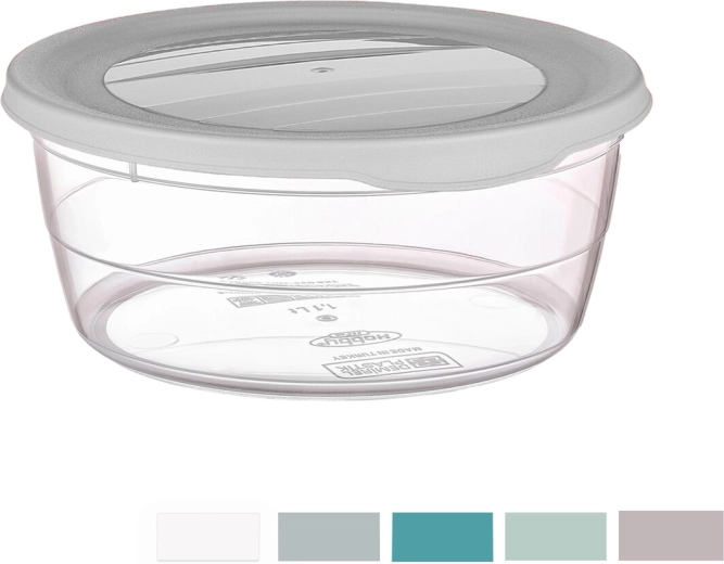 Trend round food container 1.1 L (mixed colors)