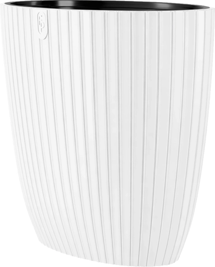 Vazonas Mika Elipsa 60 cm, baltas
