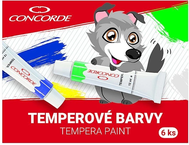 Temperos dažai CONCORDE 6×12 ml