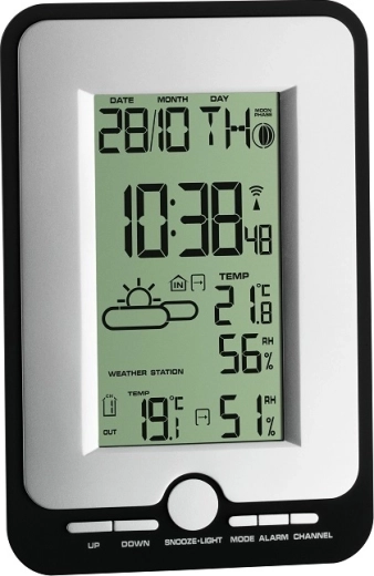 Belaidė meteorologinė stotelė TFA Multy, juodai–sidabrinė