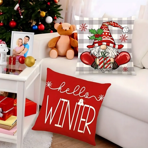 Christmas decorative cushion covers 45 × 45 cm, 4 pieces