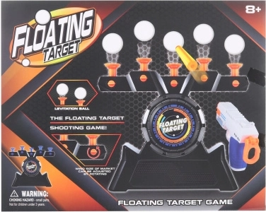 Šaudymo žaidimas su levituojančiais taikiniais ir pistoletu