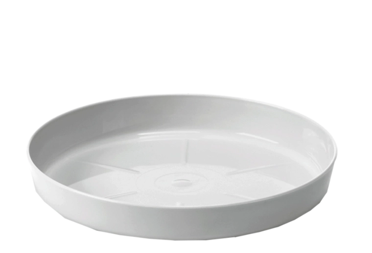 White LAMELA plant pot saucer 34 cm