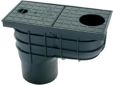 Roof water gully DN 110 plastic black