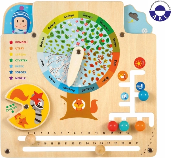 Lucy & Leo wooden nature calendar – educational Montessori activity board