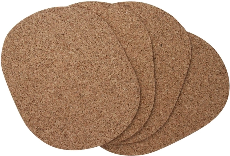 Set of 4 oval cork placemats 40 × 29 cm