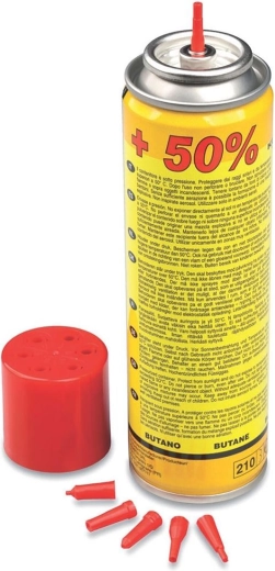 Butano dujos žiebtuvėliui 300 ml su 6 pildymo antgaliais
