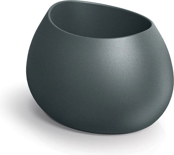 Plastikinis gėlių vazonas Evolia 60 cm – grafito spalvos