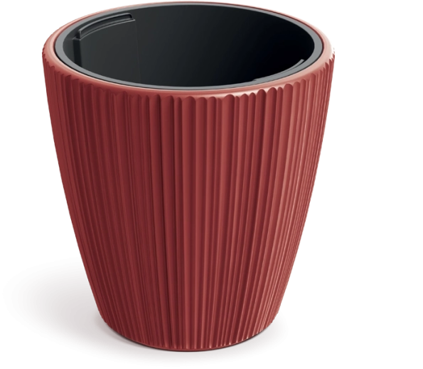 ORO Flowerpot 30 cm retro red with insert
