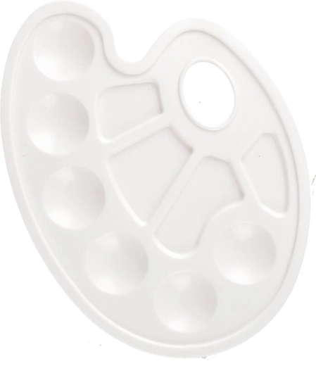 Plastikinė (UH) dažų paletė balta 23 × 17 cm