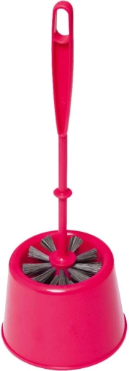 Mini apvalus WC komplektas iš plastiko, šepetėlio skersmuo 7,5 cm, spalvų miksas