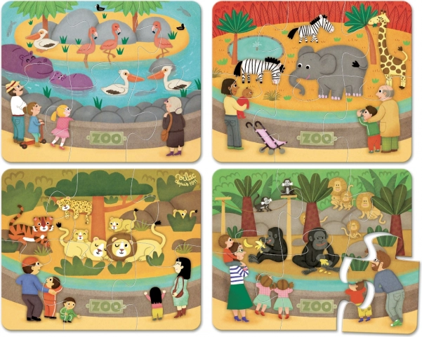 Vilac medinės dėlionės „Zoo“