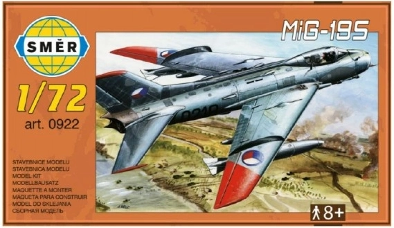 Lėktuvo modelis MIG-19S 12,5 × 18 cm dėžutėje